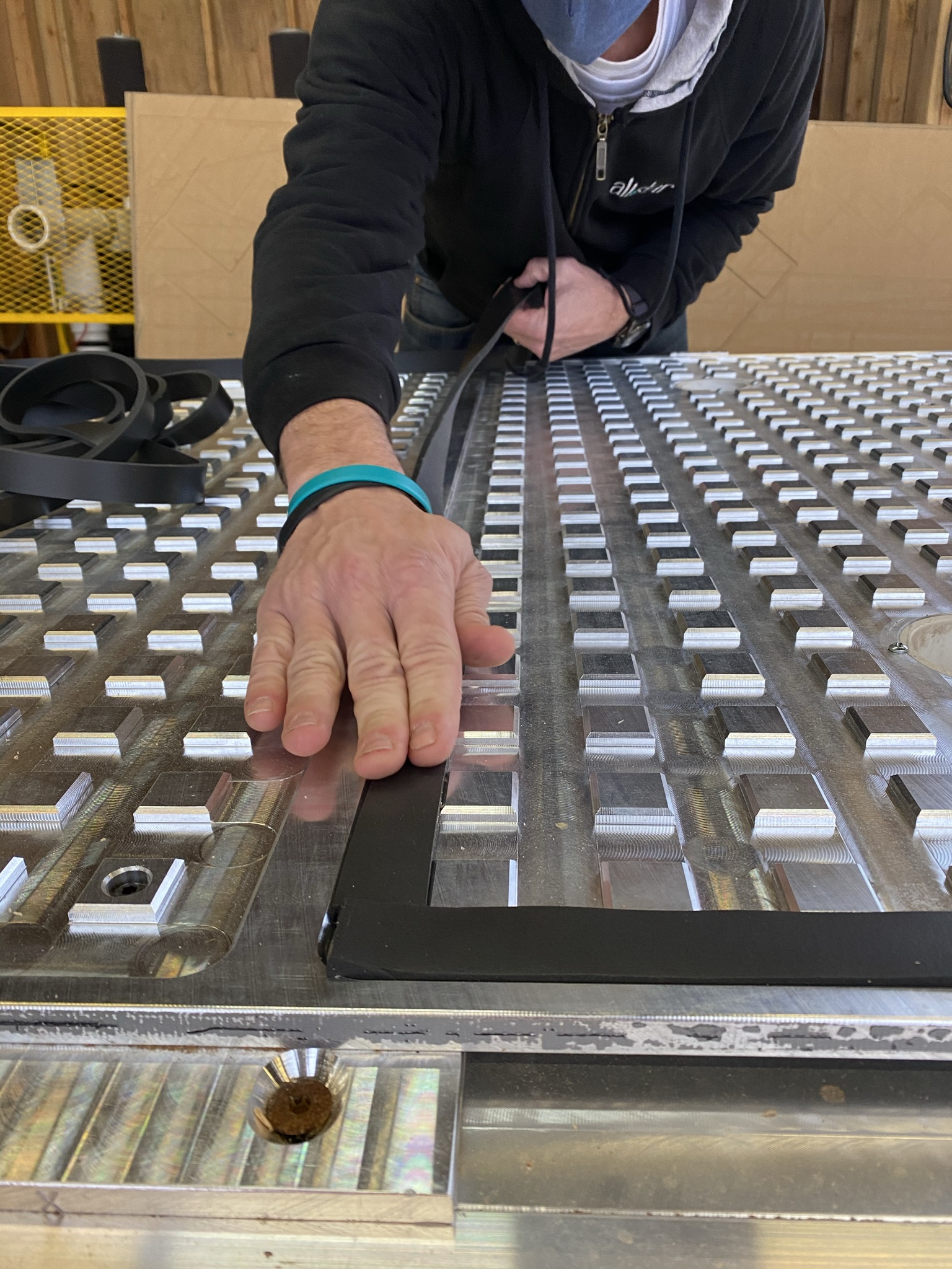 Installing Grid Gasket on Aluminum Vacuum Table